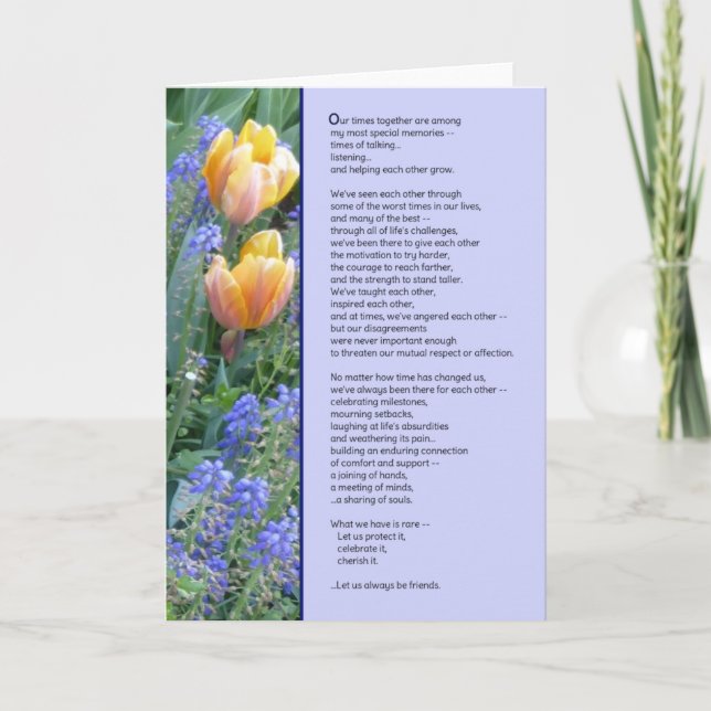 Let Us Always Be Friends... Card (Front)