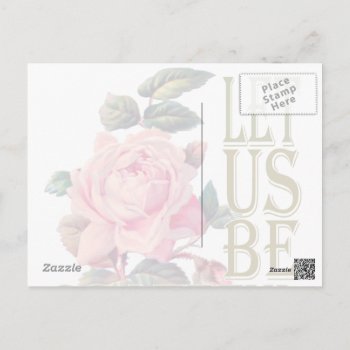 Let Us Be Grateful-rose Pink - Postcard by LilithDeAnu at Zazzle