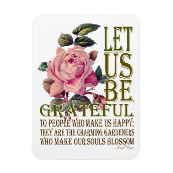 Let Us Be Grateful-rose Pink - Rectangle Magnet by LilithDeAnu at Zazzle