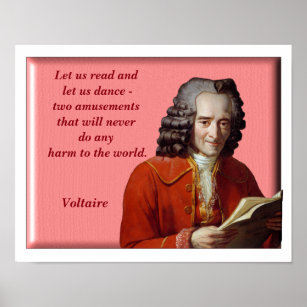 Let us dance - Voltaire quote - art print
