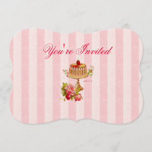 Let Us Eat Cake 5" x 7" Shaped Invitations