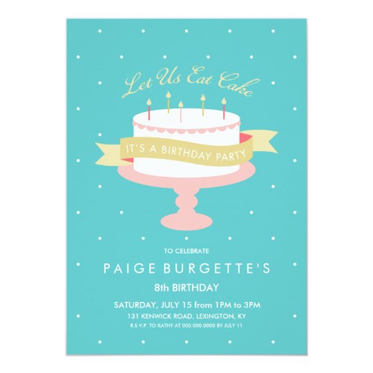 Cake Party Invitations 4