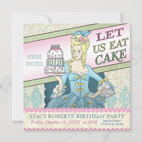 Let Us Eat Cake Party Invitations
