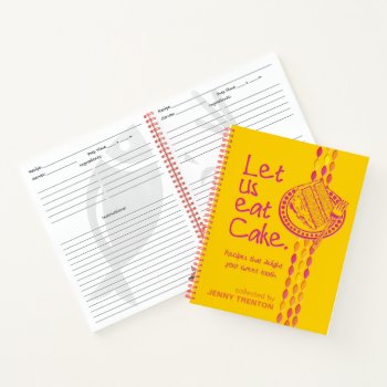 Let Us Eat Cake Sweet Treat Recipe Book by FamilyTreed at Zazzle