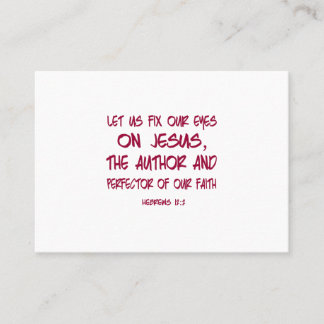 LET US FIX OUR EYES ON JESUS BUSINESS CARD