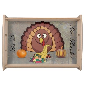 Let Us Give Thanks Thanksgiving Serving Tray