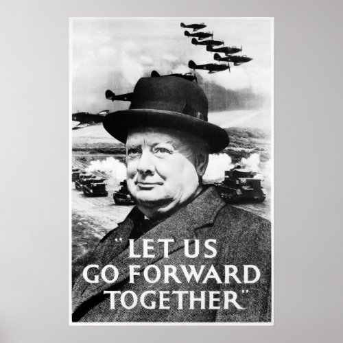 Let Us Go Forward Together British World War 2 Poster
