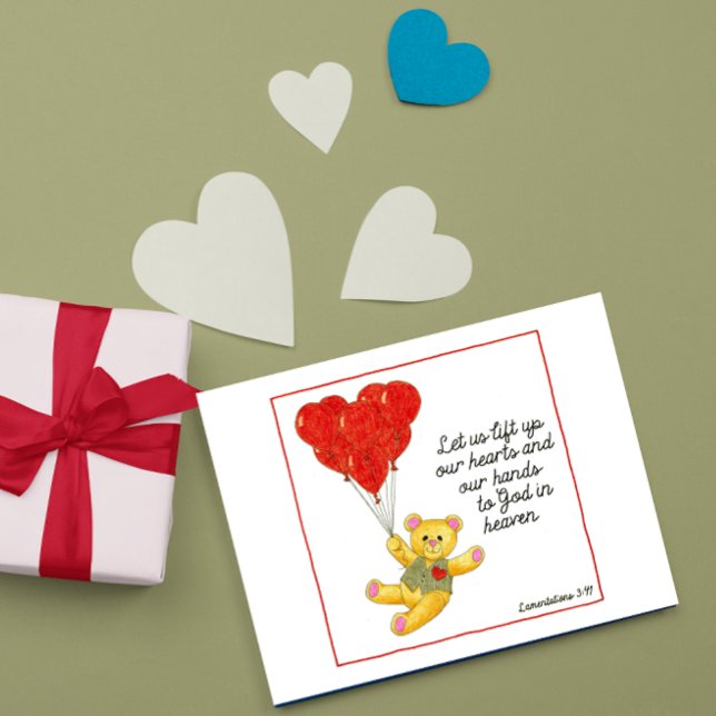 Let Us Lift Up Our Hearts Inspirational Postcard (Creator Uploaded)