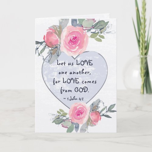 Let us LOVE One Another Bible Valentines Day Card