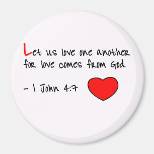 Let us love one another magnet