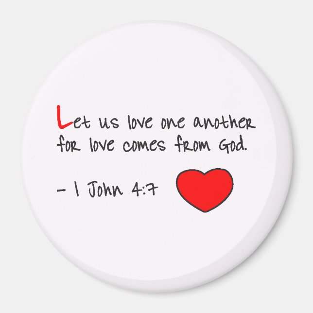 Let us love one another magnet (Front)