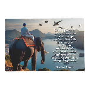 Let Us Make Man in Our image, God & Creation Verse Placemat