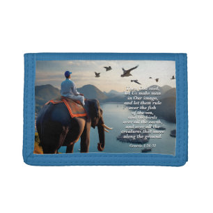 Let Us Make Man in Our image, God & Creation Verse Trifold Wallet
