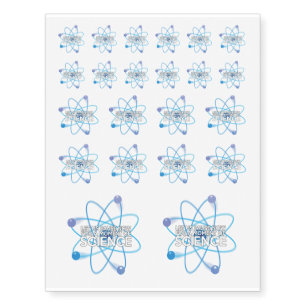 LET US PAUSE NOW FOR A MOMENT OF SCIENCE TEMPORARY TATTOOS