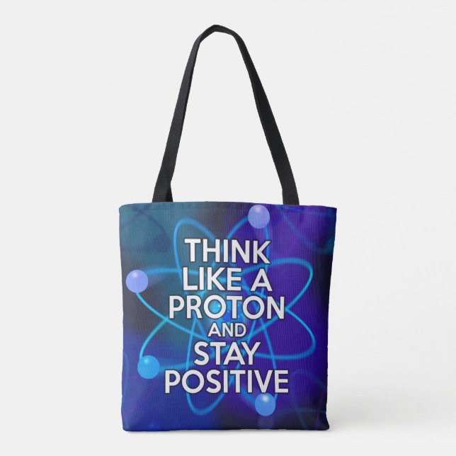 LET US PAUSE / THINK LIKE A PROTON TOTE BAG (Back)
