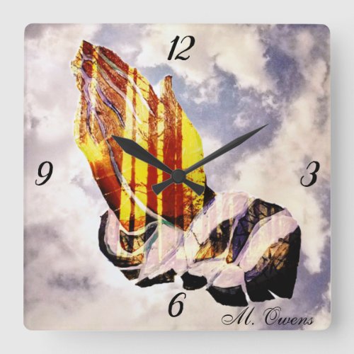 Let Us Pray Acrylic Wall Clock