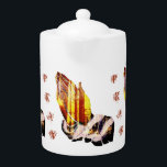 "Let Us Pray" Teapot<br><div class="desc">Lovely designed inspirational teapot will be the talk of the town with your guest. This teapot has a printed image of an acrylic painting of praying hands with trees and beautiful sunlight.</div>
