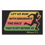 Let Us Run with Endurance The Race Set Sticker