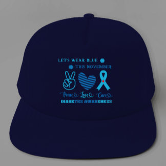 Let Us Wear Blue This November-Diabetes Awareness  Trucker Hat