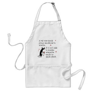 Let Wine Breathe or Mouth-to-Mouth Funny Adult Apron