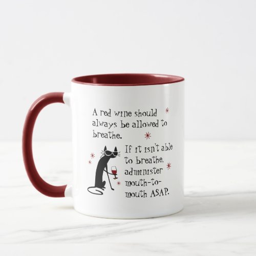 Let Wine Breathe or Mouth_to_Mouth Funny Mug