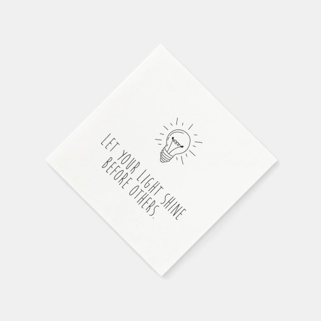 Let You Light Shine Before Others Napkins (Corner)