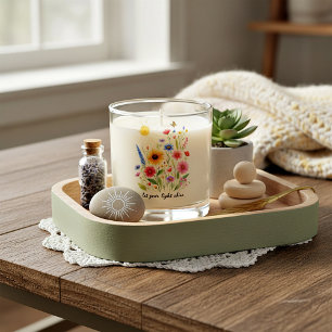 Let you light shine flowers and sun scented candle