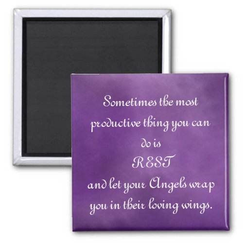 Let Your Angels Wrap You Comfort Quote Magnet