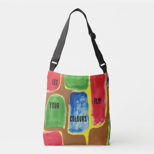 Let Your Colors Fly Crossbody Bag