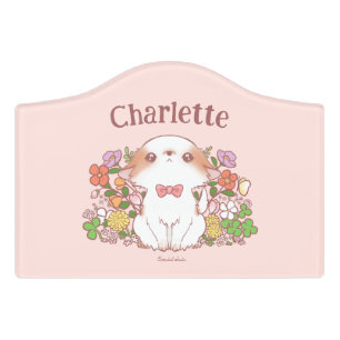 Let your creativity bloom Mochi and Flowers Door Sign