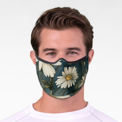  Let your creativity blossom with a daisy design Premium Face Mask