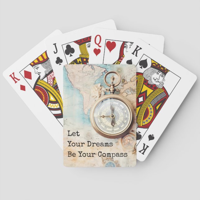Let Your Dreams Be Your Compass Poker Cards (Back)