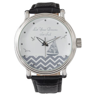 "Let Your Dreams Set Sail" Contemporary Sailboat  Watch