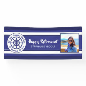 Let Your Dreams Set Sail Nautical Photo Retirement Banner