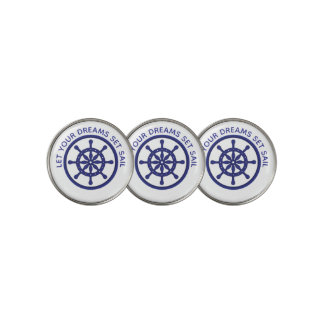 Let Your Dreams Set Sail Retirement Golf Ball Marker