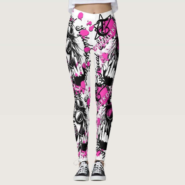 Let your expression speak through your fashion leggings (Front)