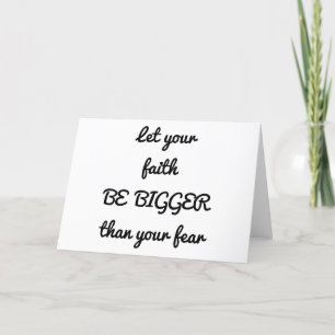 let your faith be bigger than your fear holiday card