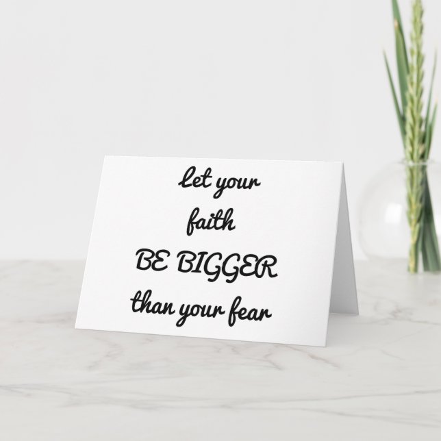 let your faith be bigger than your fear holiday card (Front)