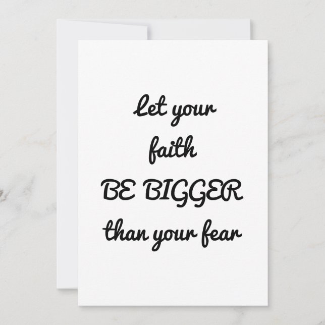 let your faith be bigger than your fear invitation (Front)