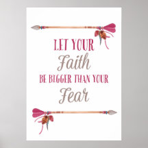 Let Your Faith Be Bigger Than Your Fear Letrero De Chapa De Metal