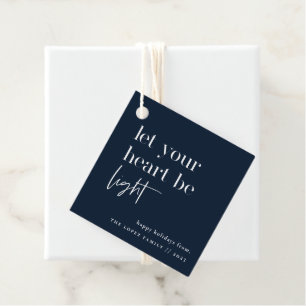 Let Your Heart Be Light Holiday Favor Tags