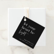 Let Your Heart Be Light Black Christmas Wrapping Paper Sheets