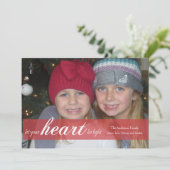 Let Your Heart Be Light Ribbon Photo Card (Standing Front)