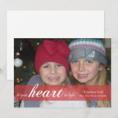 Let Your Heart Be Light Ribbon Photo Card (Front/Back)