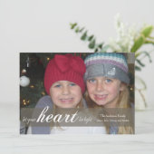 Let Your Heart Be Light Ribbon Photo Card (Standing Front)