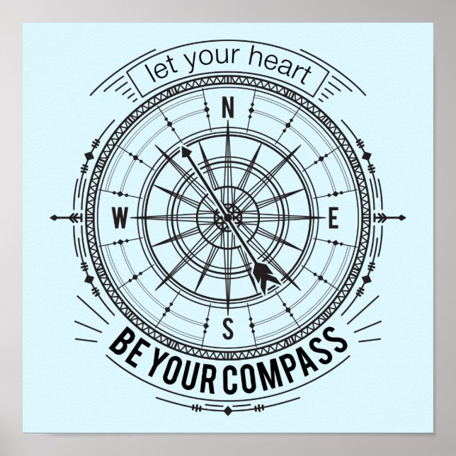 Let Your Heart Be Your Compass Poster (Front)