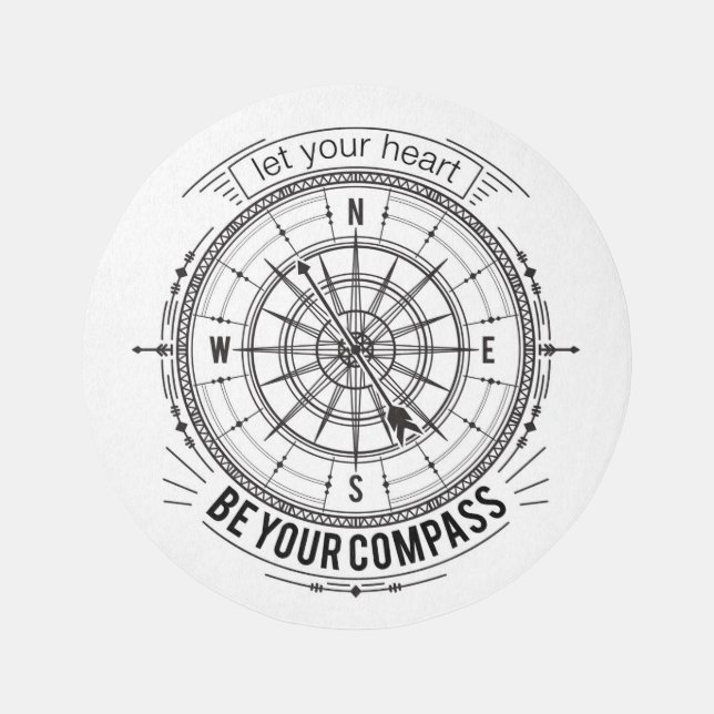 Let Your Heart Be Your Compass Rug (Front)
