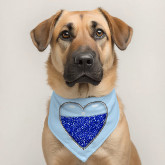 Let your heart shine. (choose background color) pet bandana collar