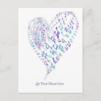 Let Your Heart Sing - Heart made of musical notes