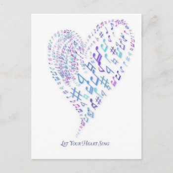 Let Your Heart Sing - Heart Made Of Musical Notes by Letter_Art at Zazzle